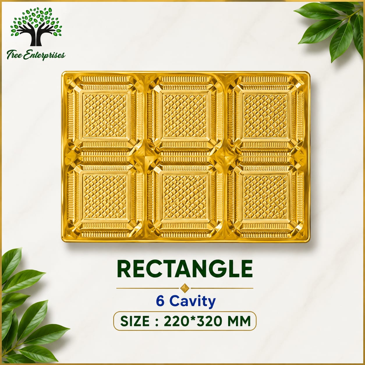 RECTANGLE 6 CAVITY SIZE 220*320MM